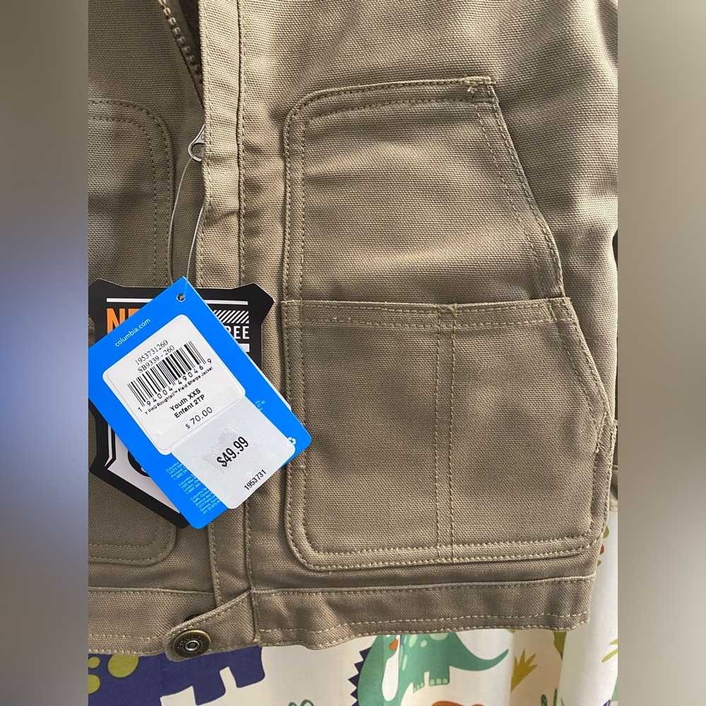 NWT Columbia Youth Canvas fleece lined jacket size xxs - Picture 3 of 6